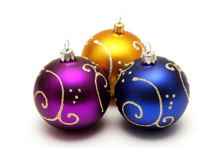 gold purple and dark blue christmas balls with gold pattern isolated on white background stock - Navy Blue Christmas Ornaments gold purple and dark blue christmas balls with gold pattern isolated on white background stock - Navy Blue Christmas Ornaments