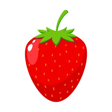 The red strawberry. isolated vector illustration