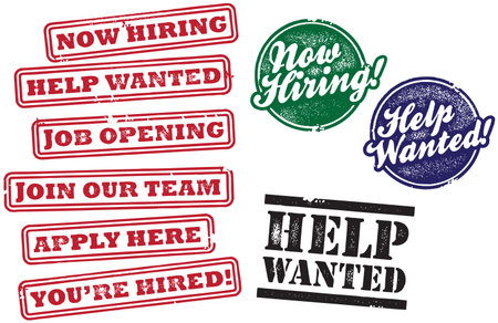 Help Wanted and Now Hiring Signs/Stamps - 18304930