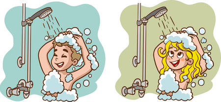 Shower Cartoon Stock Illustrations, Cliparts and Royalty Free ...