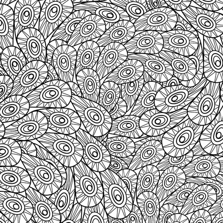 Peacock Feathers Black And White Coloring Page Design Vector Royalty Free Cliparts Vectors And Stock Illustration Image 64138559