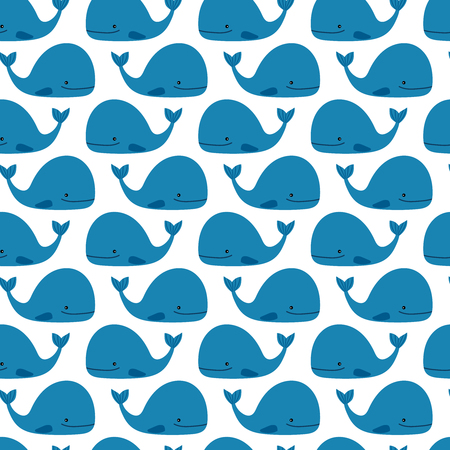 Blue Cute Whales Pattern On White Background Vector Illustration Delectable Whale Pattern Blue Cute Whales Pattern On White Background Vector Illustration Delectable Whale Pattern