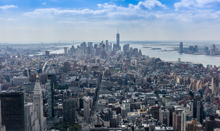 New york panorama from empire state building Stock Photo