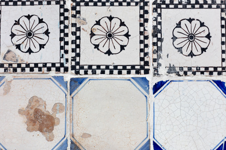 Neapolitan Riggiola Typical Old Tile Made Of Marble Chips For Floor Stock Photo Neapolitan Riggiola Typical Old Tile Made Of Marble Chips For Floor Stock Photo