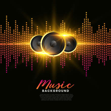 Musique haut parleurs fond album couverture affiche