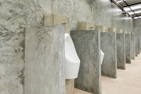 White Urinal Men With Concrete Wall Loft Style For Interior Design Stunning Style Of Interior Design Exterior White Urinal Men With Concrete Wall Loft Style For Interior Design Stunning Style Of Interior Design Exterior