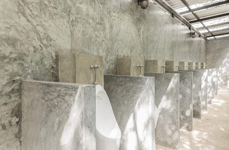 White Urinal Men With Concrete Wall Loft Style For Interior Design Extraordinary Basement Wall Design Exterior White Urinal Men With Concrete Wall Loft Style For Interior Design Extraordinary Basement Wall Design Exterior