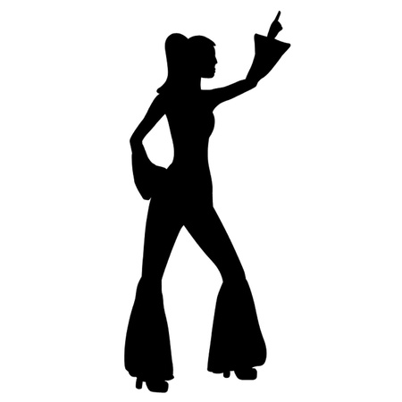 レトロな 70 年代の女性 のイラスト素材 ベクタ Image