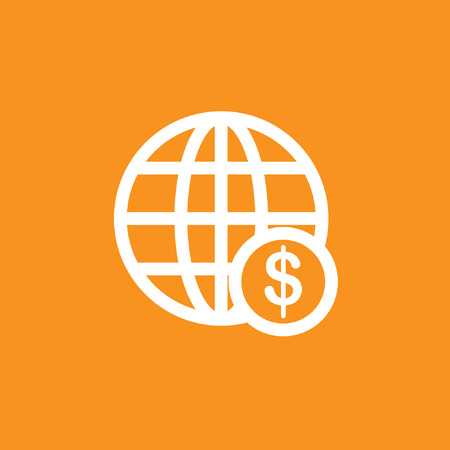 Currency and globe icon stock vector design Stock Photo