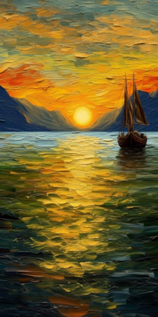 油絵 仮縁つき 海 夕焼け 球体 油絵 仮縁つき 海 夕焼け 球体