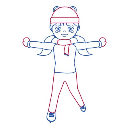 アイススケートイラストの女の子 のイラスト素材 ベクタ Image アイススケートイラストの女の子 のイラスト素材 ベクタ Image