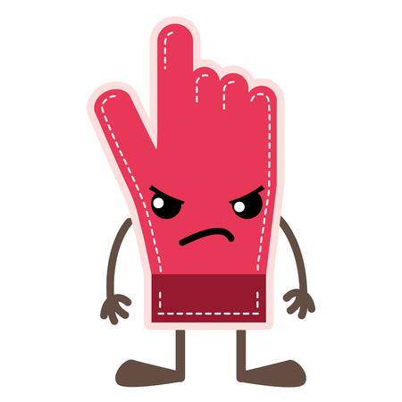 ベクトルイラスト可愛い可愛いグローブスポーツウェア怒りと可愛い手袋のライン のイラスト素材 ベクタ Image