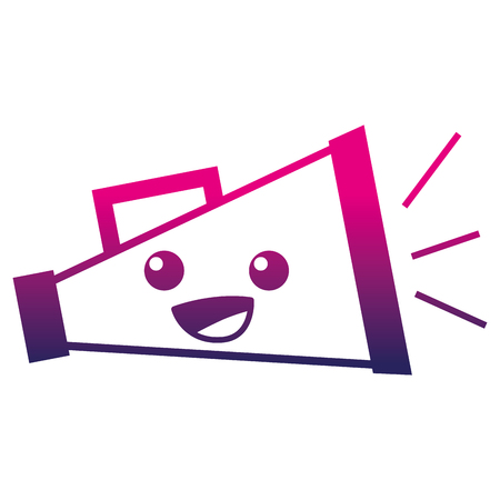 輪郭の柔らかく かわいいメガホンオブジェクト可愛いベクトルイラスト