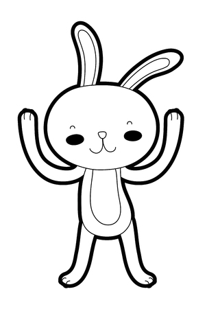 cartoon rabbit outline