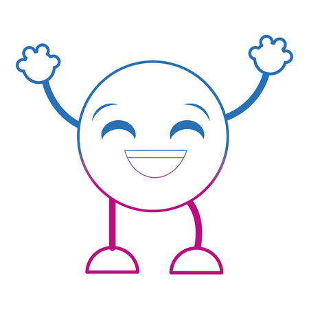 劣化ライン笑い顔の顔のジェスチャー記号表現ベクトルイラストのイラスト素材 ベクタ Image