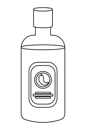 Mexican tequila bottle cartoon