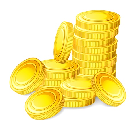 Gold coin: minh hoạ của chồng đồng tiền vàng Hình minh hoạ