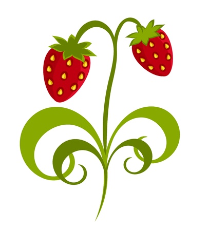 Abstract fantasy strawberry plant