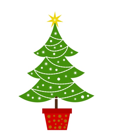 Christmas tree. Vector Illustration