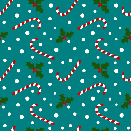 candy cane and holly berry seamless christmas texture royalty free
