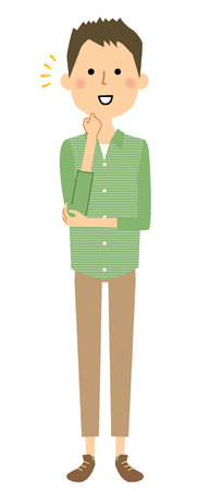 若い男が微笑んで イラストに気づく のイラスト素材 ベクタ Image 若い男が微笑んで イラストに気づく のイラスト素材 ベクタ Image