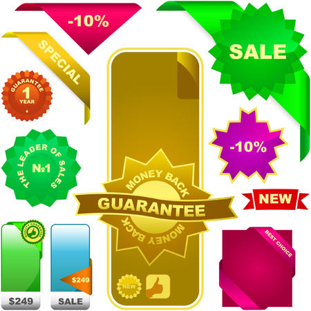 Set of design elements for sale Vector Illustration