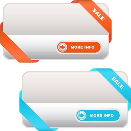 Collection of sale banners Vector Illustration
