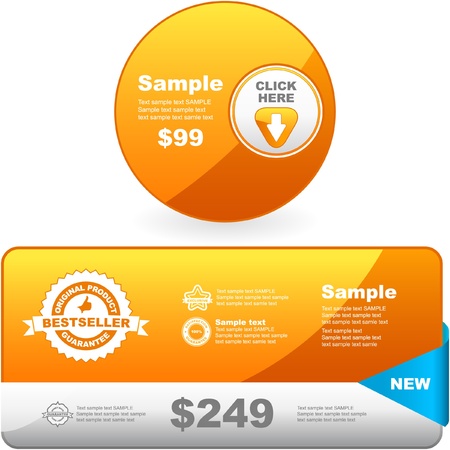 Vector set of sale design elements Vector Illustration