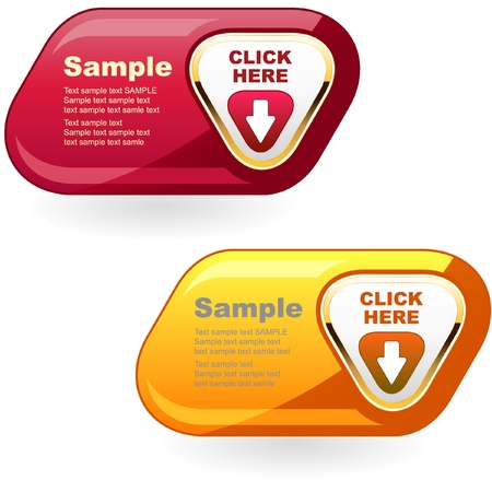 Download buttons vector set for web