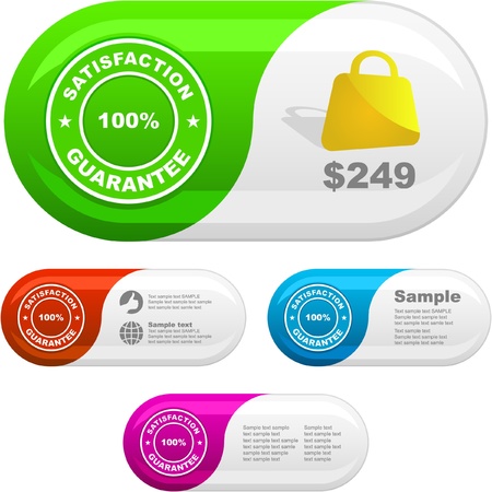 Set of sale banner Vector Illustration