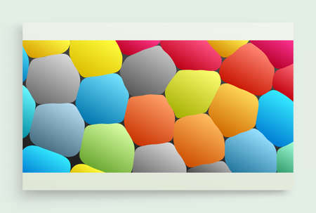 Fun background. design template with color forms. modern pattern. 3d vector illustration. Vector Illustration