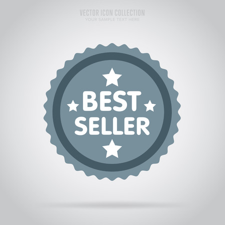 Best seller isolated badge or label vector