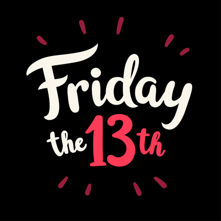 Friday the 13th, hand drawn lettering. vector illustration for banner or poster.