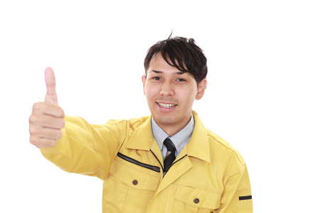 Chinese man with thumbs up