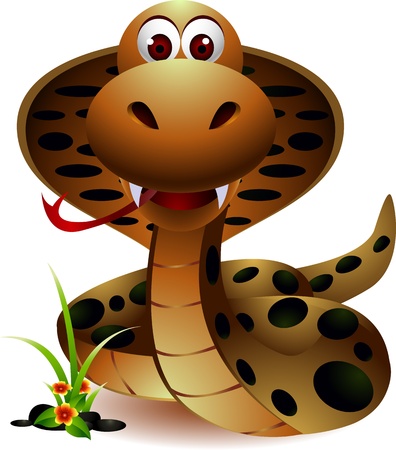Snake cobra cartoon Stock Photo