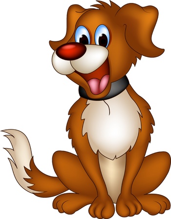 cute dog cartoon Illustration