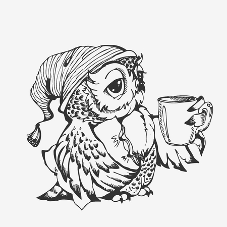 かわいいフクロウの手書き漫画キャラのベクトル イラスト のイラスト素材 ベクタ Image かわいいフクロウの手書き漫画キャラのベクトル イラスト のイラスト素材 ベクタ Image