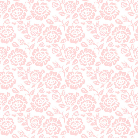 ばらのパターンとのシームレスな白いレース背景 のイラスト素材 ベクタ Image
