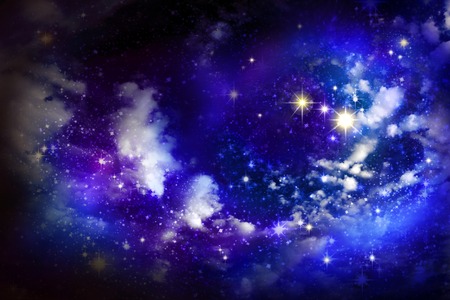 【大特価!!】 クリスマスの星。夜空には星です。クリスマスの空の背景。の写真 絵画