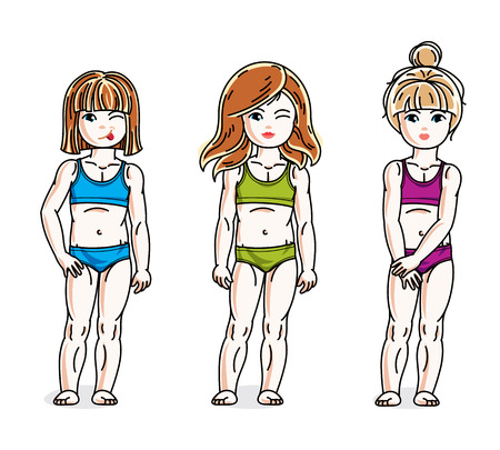 カラフルなビキニを着てポーズかわいいの幸せな女の子 ベクター子供のイラスト セット 子供の頃や家族のライフ スタイルのクリップアート のイラスト素材 ベクタ Image 7579 カラフルなビキニを着てポーズかわいいの幸せな女の子 ベクター子供のイラスト セット 子供の頃や家族のライフ スタイルのクリップアート のイラスト素材 ベクタ Image 7579