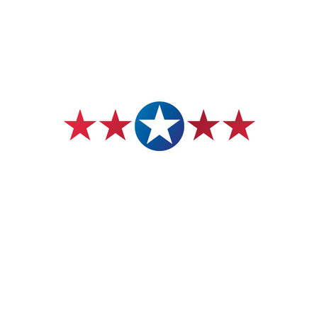 Ancient Star emblem. Heraldic vector design element, 5 stars award symbol. Retro style label, heraldry logo.