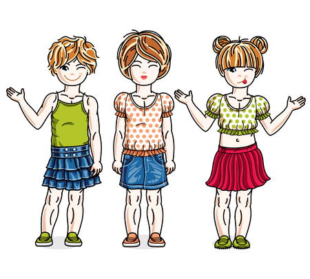 かわいい女の子がおしゃれなカジュアル服で立っています ベクター子供のイラスト セット のイラスト素材 ベクタ Image 7574 かわいい女の子がおしゃれなカジュアル服で立っています ベクター子供のイラスト セット のイラスト素材 ベクタ Image 7574