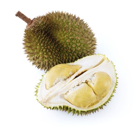 Durian: King of fruits durian on white background