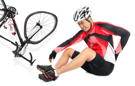自転車で顔から落ちて
