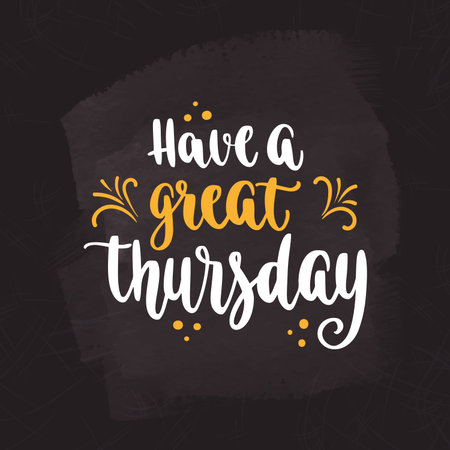 Semana Días Motivación Citas. Jueves. Ilustraciones Vectoriales ...