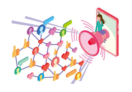 Image of influencer marketing on the internet and sns