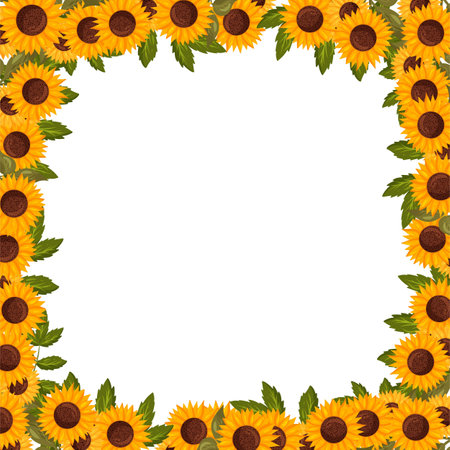 Sunflowers Border Stock Illustrations, Cliparts and Royalty Free Sunflowers  Border Vectors