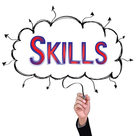 手分離鉛筆考え書き込み青スキル イラストや教育ベクトル概念 のイラスト素材 ベクタ Image 手分離鉛筆考え書き込み青スキル イラストや教育ベクトル概念 のイラスト素材 ベクタ Image