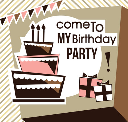 Birthday Card Birthday Cake With Candles And Decorations Stock Photo Picture And Royalty Free Image Image