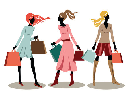 若いおしゃれな女性のベクトル イラスト のイラスト素材 ベクタ Image